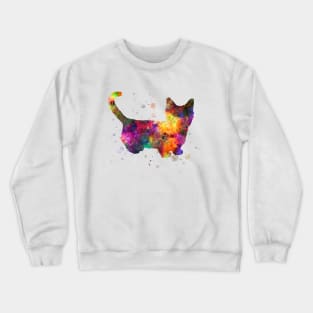 Munchkin cat in watercolor Crewneck Sweatshirt